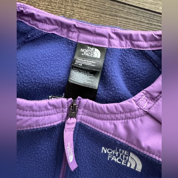 The North Face Snowsuit Snowbibs Snow pants Ski suit 4T Toddler Purple - Picture 2 of 8